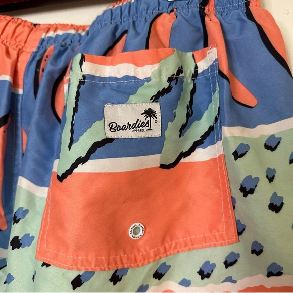 BOARDIES Fresh Prince Geo Pastels Mesh Quick Dry Swim Trunks Board Shorts XL - Picture 6 of 6